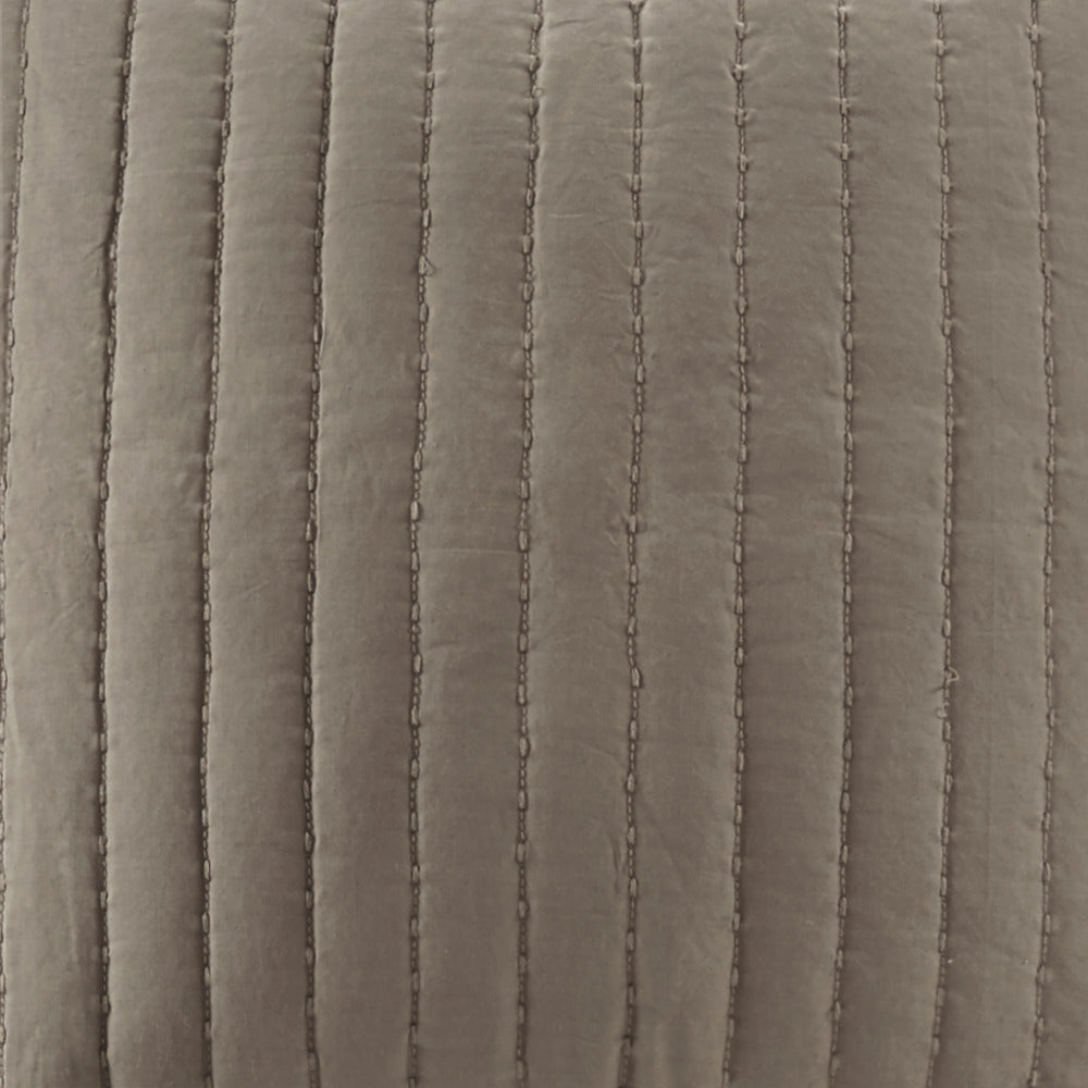 Cotton Quilted Euro Sham Taupe Euro Sham
