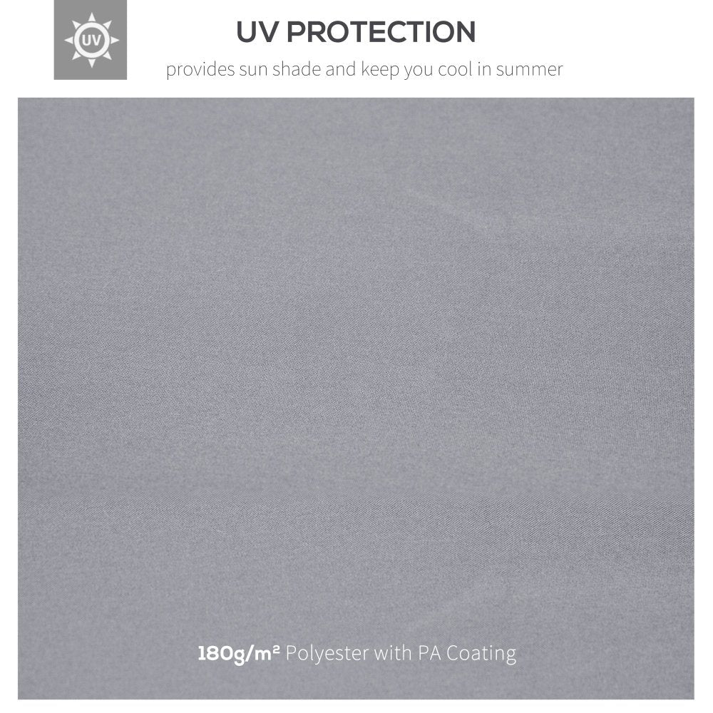Outsunny 9.8' x 9.8' Gazebo Replacement Canopy, 2-Tier Top UV Cover for 9.84' x 9.84' Outdoor Gazebo Models 01-0153 & 100100-076, Light Gray (TOP ONLY)
