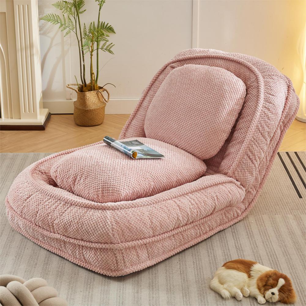 [VIDEO provided] Human Dog Bed ,Lazy Sofa Couch ,5 Adjustable Position,sit,sleep,fold,suit to put in bedroom, living room ,Space Saving Design ,Brown