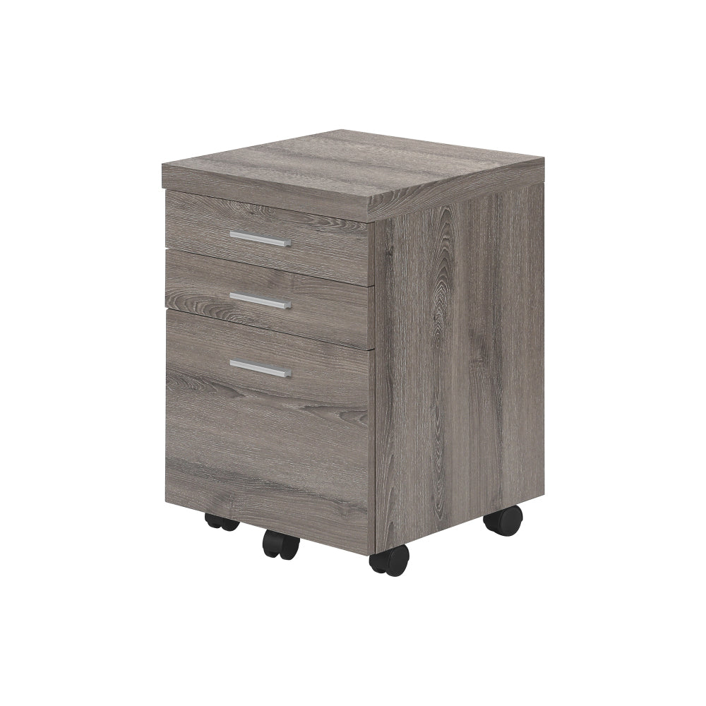 File Cabinet, Rolling Mobile, Storage Drawers, Printer Stand, Office, Work, Brown Laminate, Contemporary, Modern
