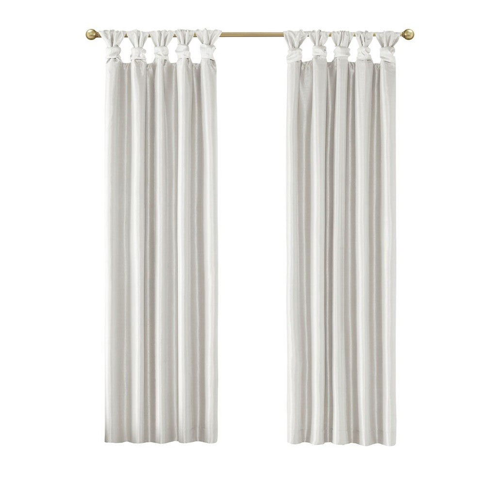 Twist Tab Total Blackout Window Curtain Panel White 50x84" Blackout