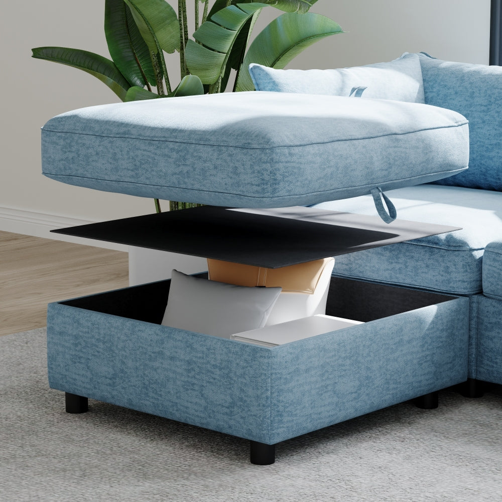 Love Seat Couches, Chaise Longue Mid Century Modern Sofa Couch With Storage for Small Spaces, Living Room , Bedroom