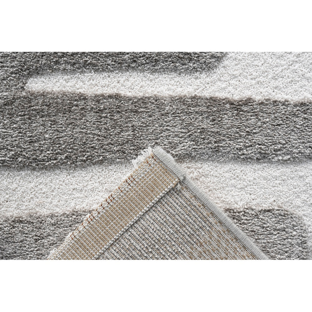 Luna Meara Gray and Ivory Recycled Polyester Area Rug
