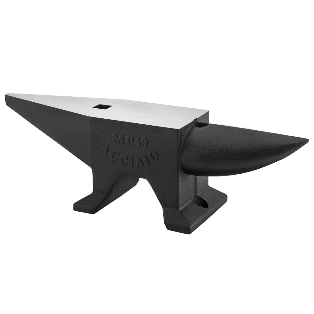 66Lbs Cast Steel Anvil, High Hardness Rugged Round Horn Anvil Blacksmith, Large Countertop and Stable Base, with Round and Square Hole, Metalsmith Tool for Bending and Shaping