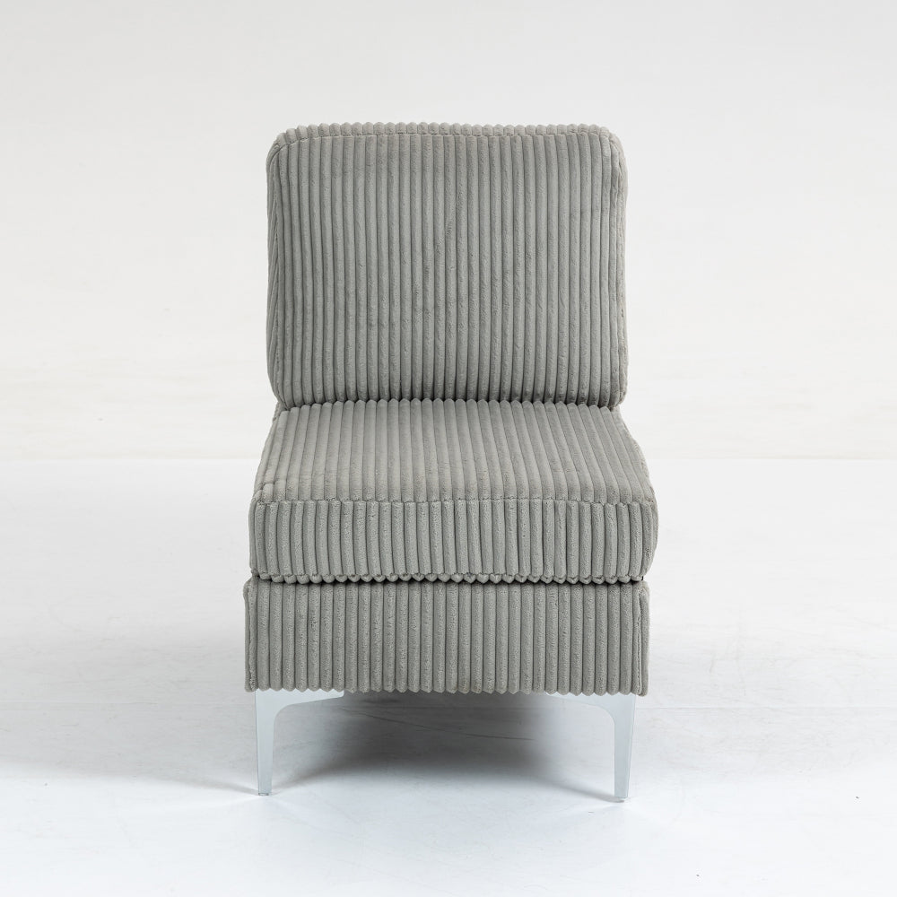 Modular Sofa Single Armrest Backrest Module for Modular Sectional Sofa Couch Side Armrest, Gray