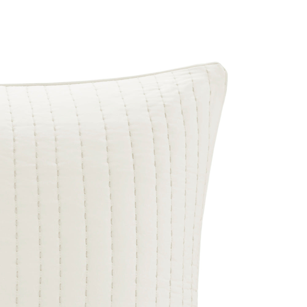 Cotton Quilted Euro Sham White Euro Sham