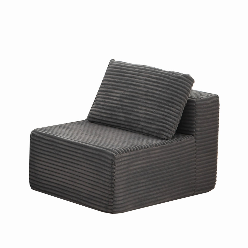 Modular Sectional Couches for Living Room: Single Seat (Black),Can extend an L-shaped sofa or transform it into a U-shaped sofa.