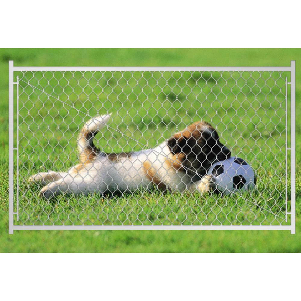 Adjustable Chain Link Walk Gate Kit with Round Corner Frame, Fit-Right, 3.8'H