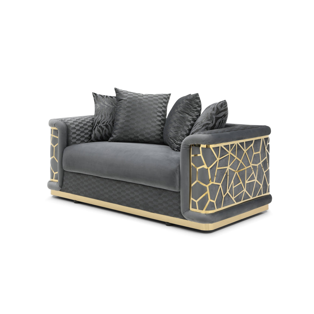 Talia G0990A-L Loveseat , DARK GRAY