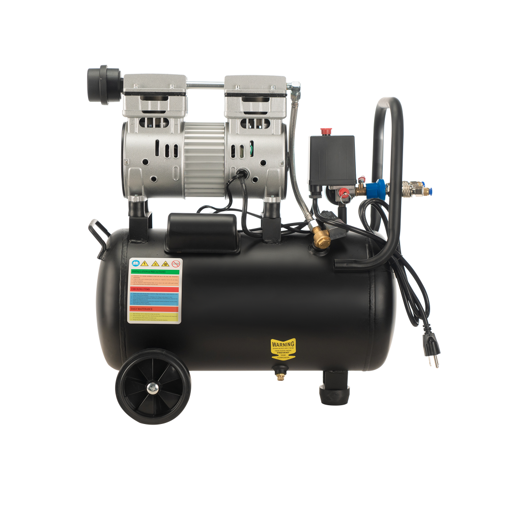 6.3 Gallon Air Compressor, 1.2HP, Max. 116PSI Pressure, 65dB Ultra Quiet Compressor for Auto Repair, Tire Inflation, Spray Painting, Woodwork Nailing