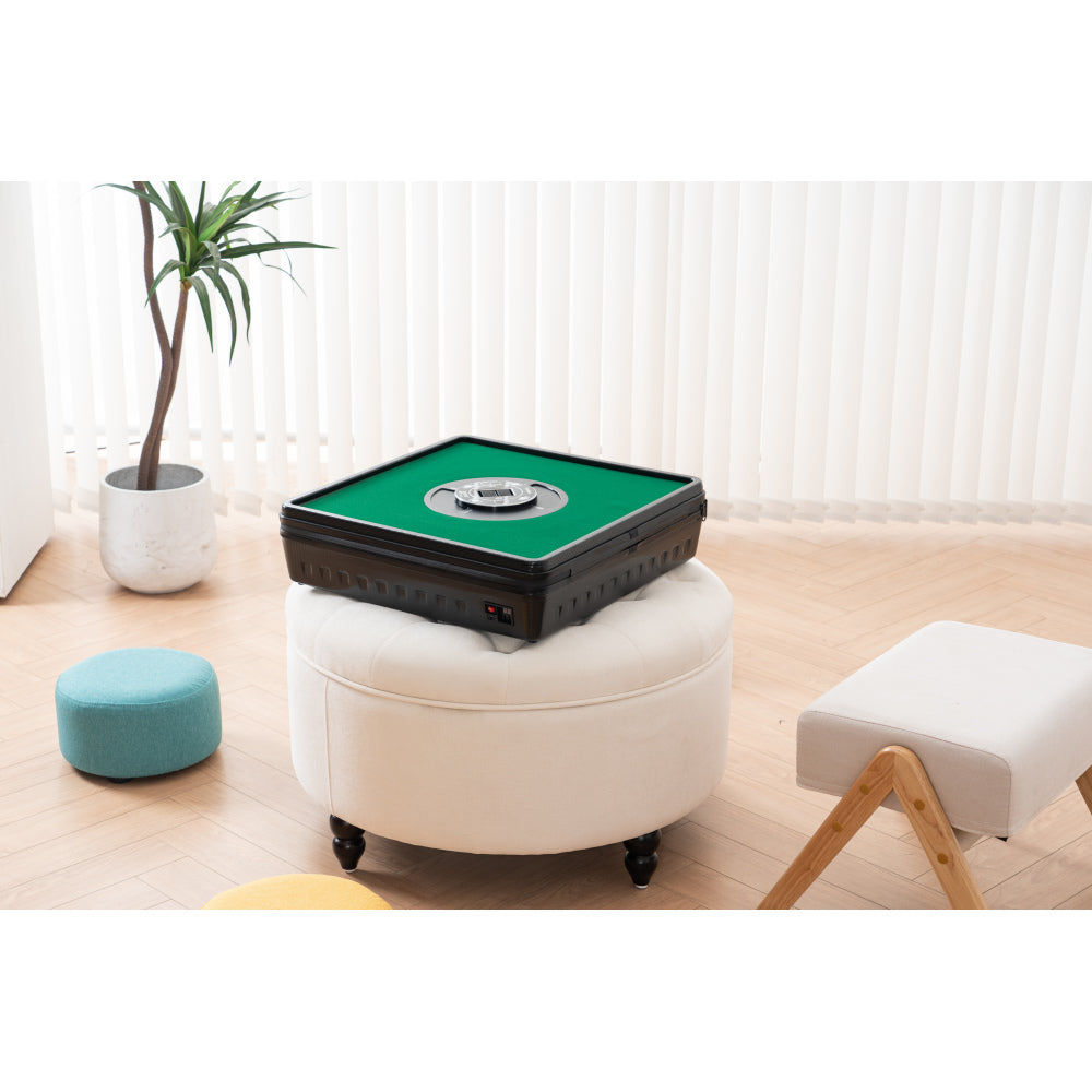 Portable Mahjong Machine, Hand-held, Mini-Mahjong, Safe,Suitable for Outdoor Play, Black
