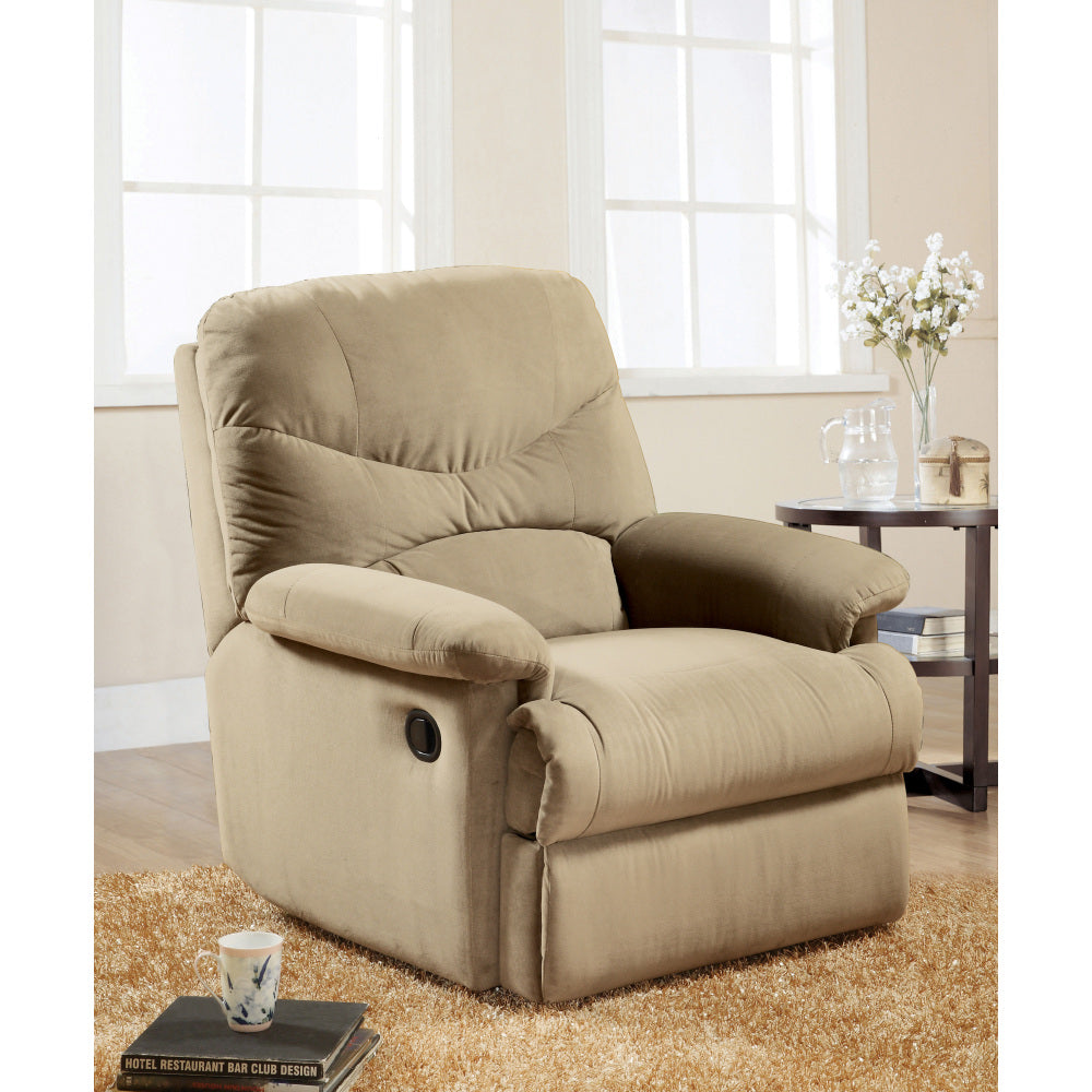 Arcadia Beige Microfiber Motion Recliner