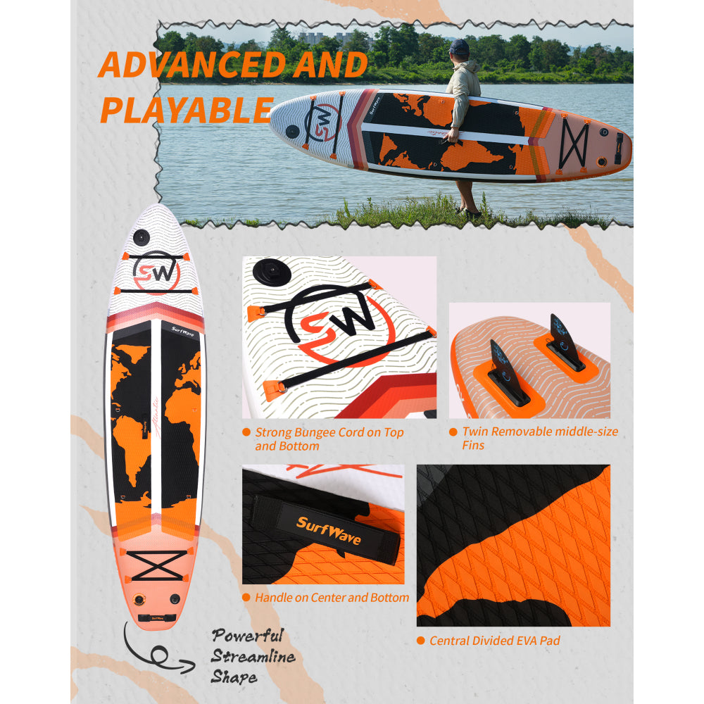 Inflatable Stand Up Paddle Board 11'x34"x6" With Accessories
