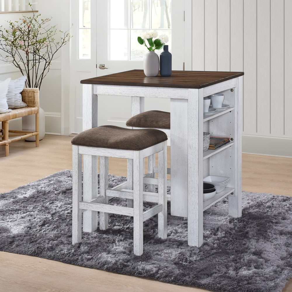 3 Pieces Counter Set Storage Space For Small Space Modern Farmhouse Design Retro Design Easy to Assembly