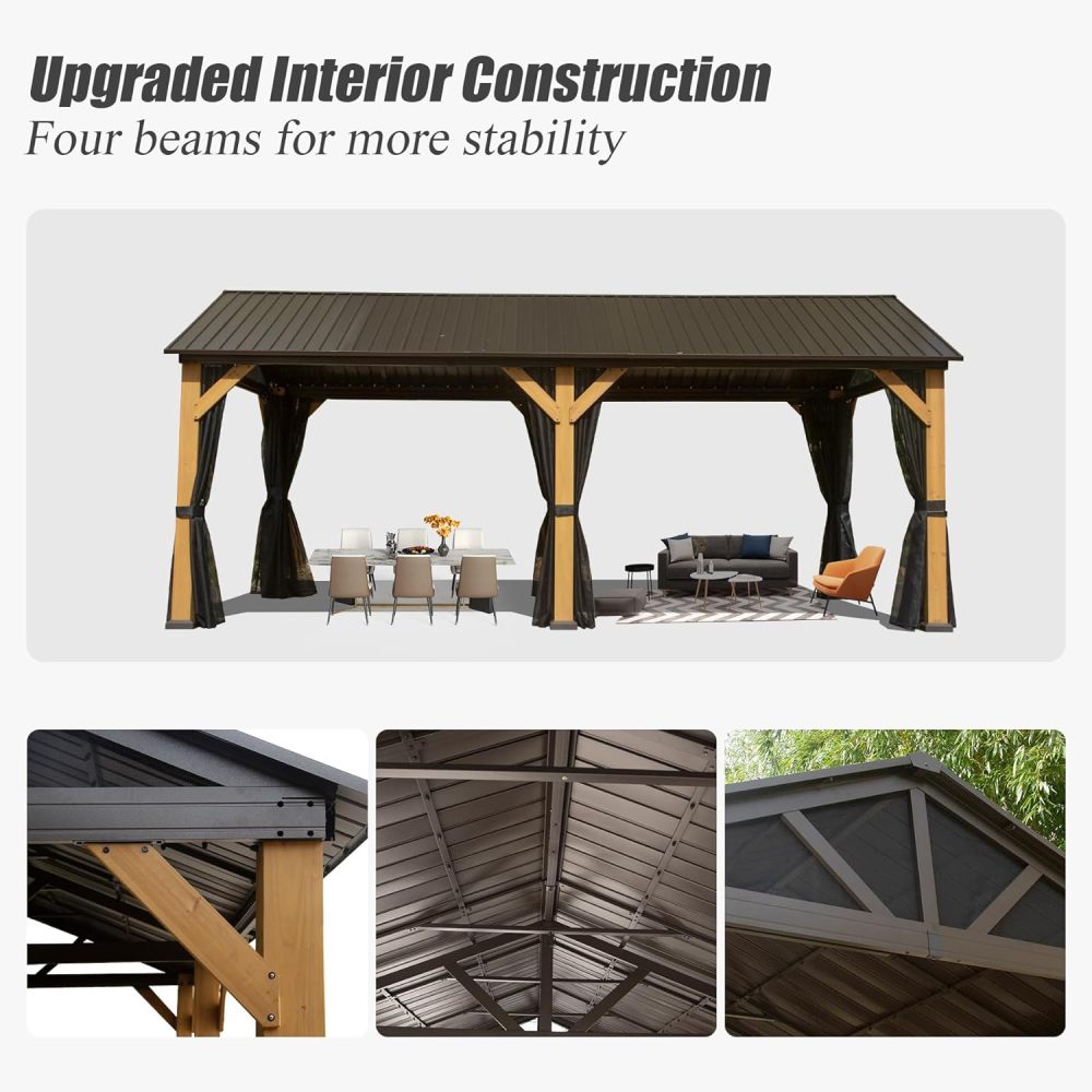 Cedar Wood Gazebo 12'x20'
