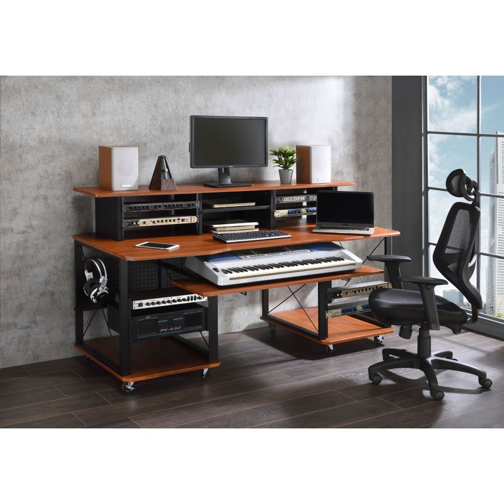 Megara Cherry & Black Finish Music Desk
