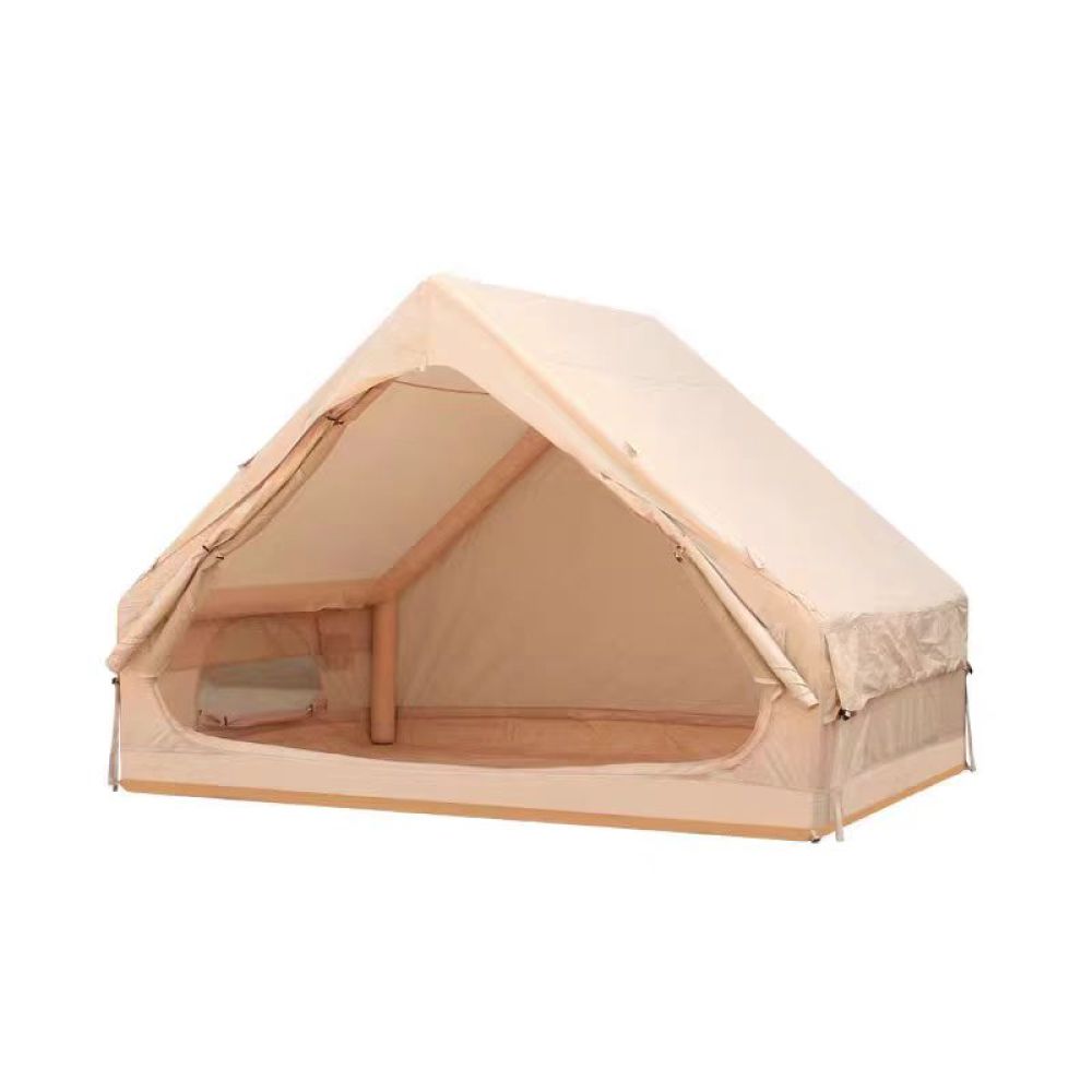 Inflatable Tent With Pump,Glamping Tents For 4-6 Person, Easy Setup 4 Season Waterproof Outdoor Tent,Waterproof Luxury Glamping Tent with 12 Mesh Window