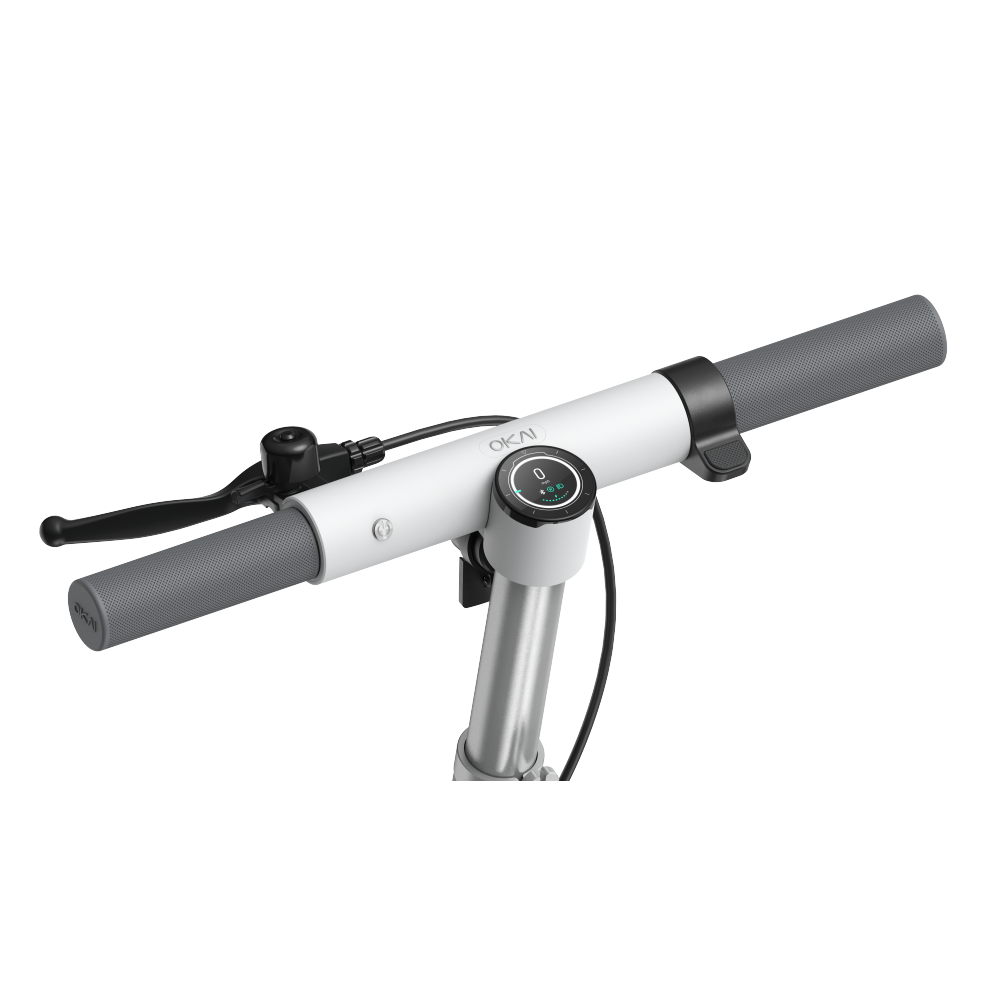 Foldable Electric Scooter w/18.6 Miles Max Operating Range & 15.5 mph Max Speed - White