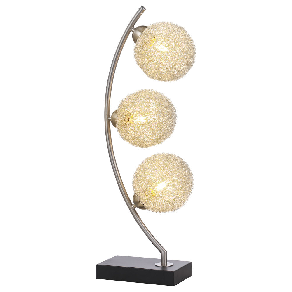 McDougal McDougal Black 30-inch Woven Spherical Metal Table Lamp