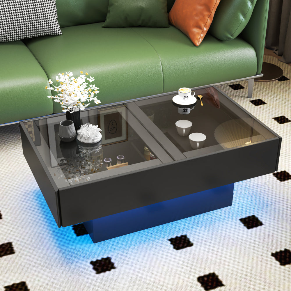 Coffee table with unique architectural shape,white