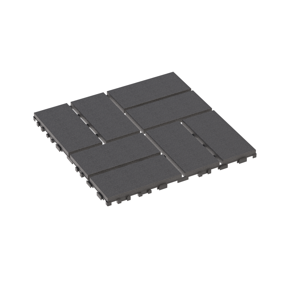 Plastic Interlocking Deck Tiles,44 Pack Patio Deck Tiles,12"x12" Square Waterproof Outdoor All Weather Use, Patio Decking Tiles for Poolside Balcony Backyard, Grey