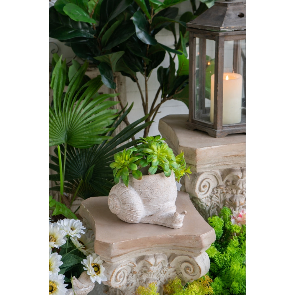 Cement Bust Wall Planter - Indoor Outdoor Home Garden Decor, 8" x 4" x 9"