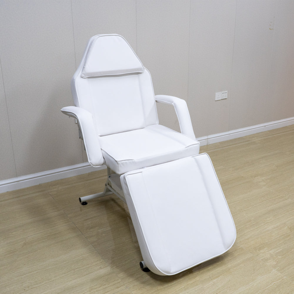Tattoo Chair for Client, Facial Beds for Esthetician Adjustable 3-Section Lash Tattoo Bed, 72 Inches Facial Spa Chair Professional Tattoo Chair for Artist Beauty Massage Salon, White