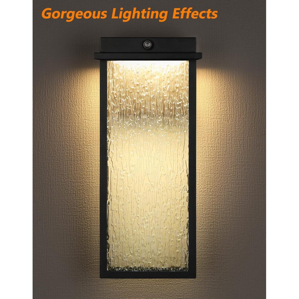 Outdoor Light Fixture Wall Light, Dusk to Dawn Outdoor Lighting Anti-Rust Wall Lantern Outside Wall Sconce, Integrated LED Porch Light for Garage Patio Doorway