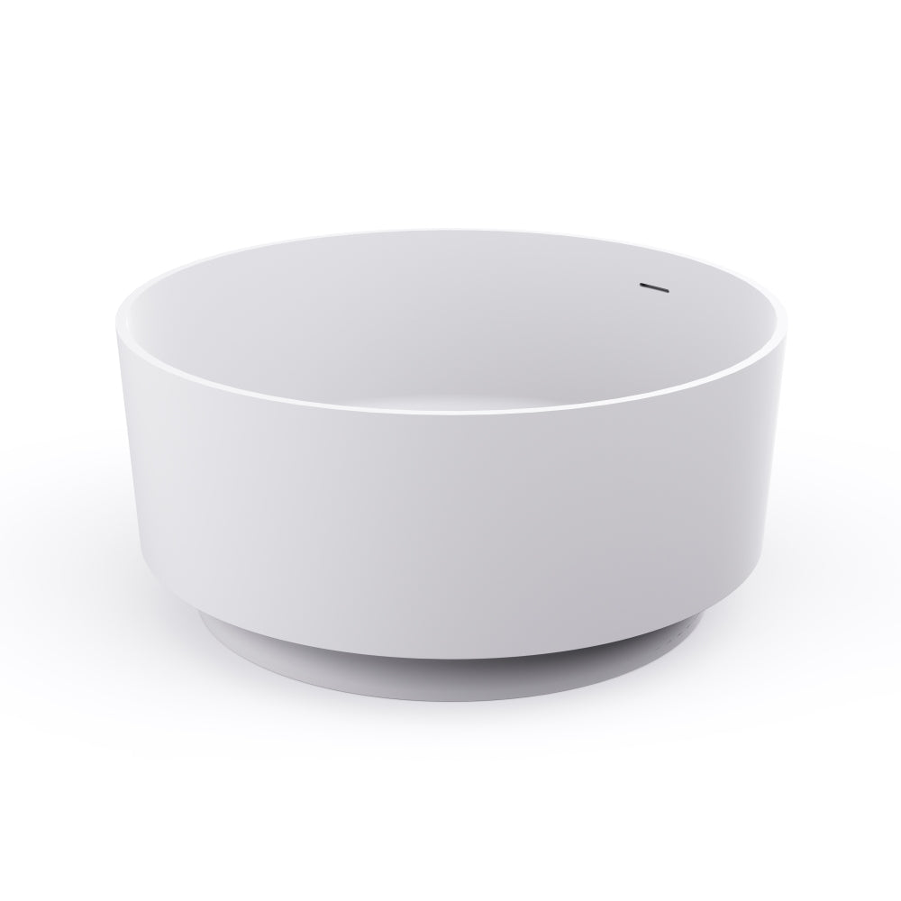 49 inch round shape freestanding solid surface soaking bathtub for bathroom