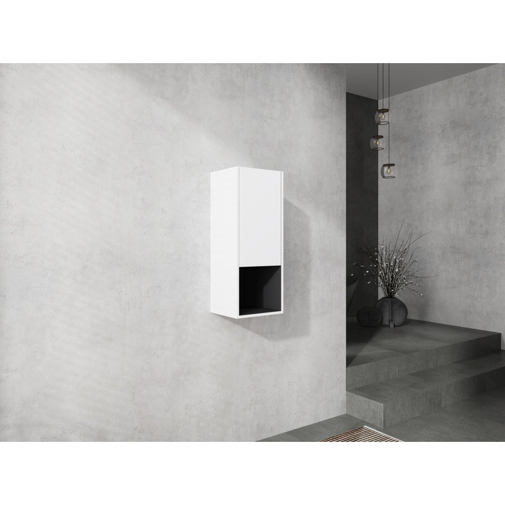 12" Bathroom Side Cabinet,Soft Close Doors,Float Mounting Design,(KD-Packing)