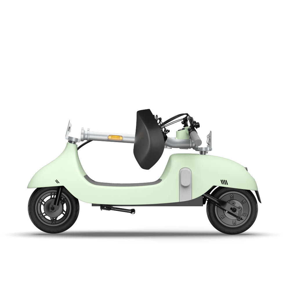 Electric Scooter with Foldable Seat w/35 Miles Operating Range & 15.5mph Max Speed - Green