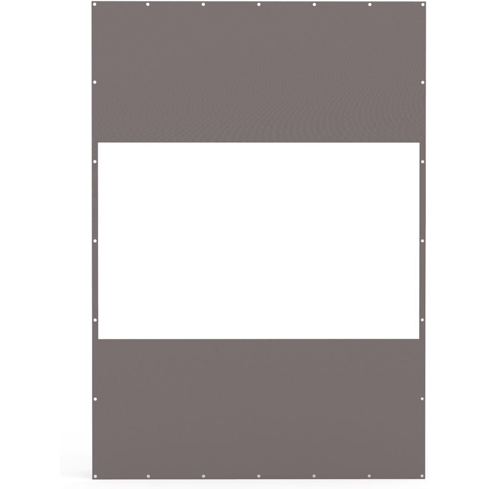 Heavy Duty Outdoor Clear Panel Curtain, 18 oz Waterproof PVC Polyester Curtain, Weather Resistant & Tearproof for Patios, Gazebos, Pergolas, Privacy Screen (10'H x 7'W, Gray)