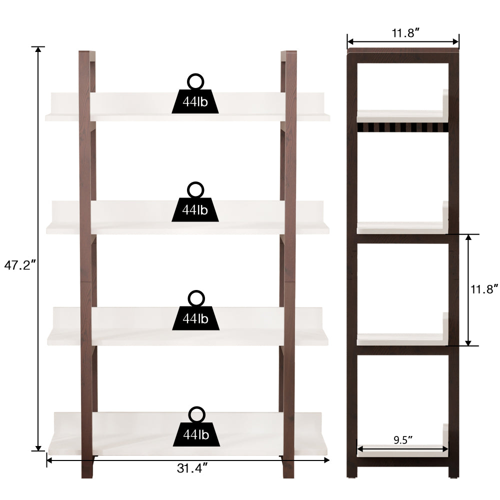 Multifuction Bookcase with Solid Wood Frame,Mix Color Plant Standing for Home Decro