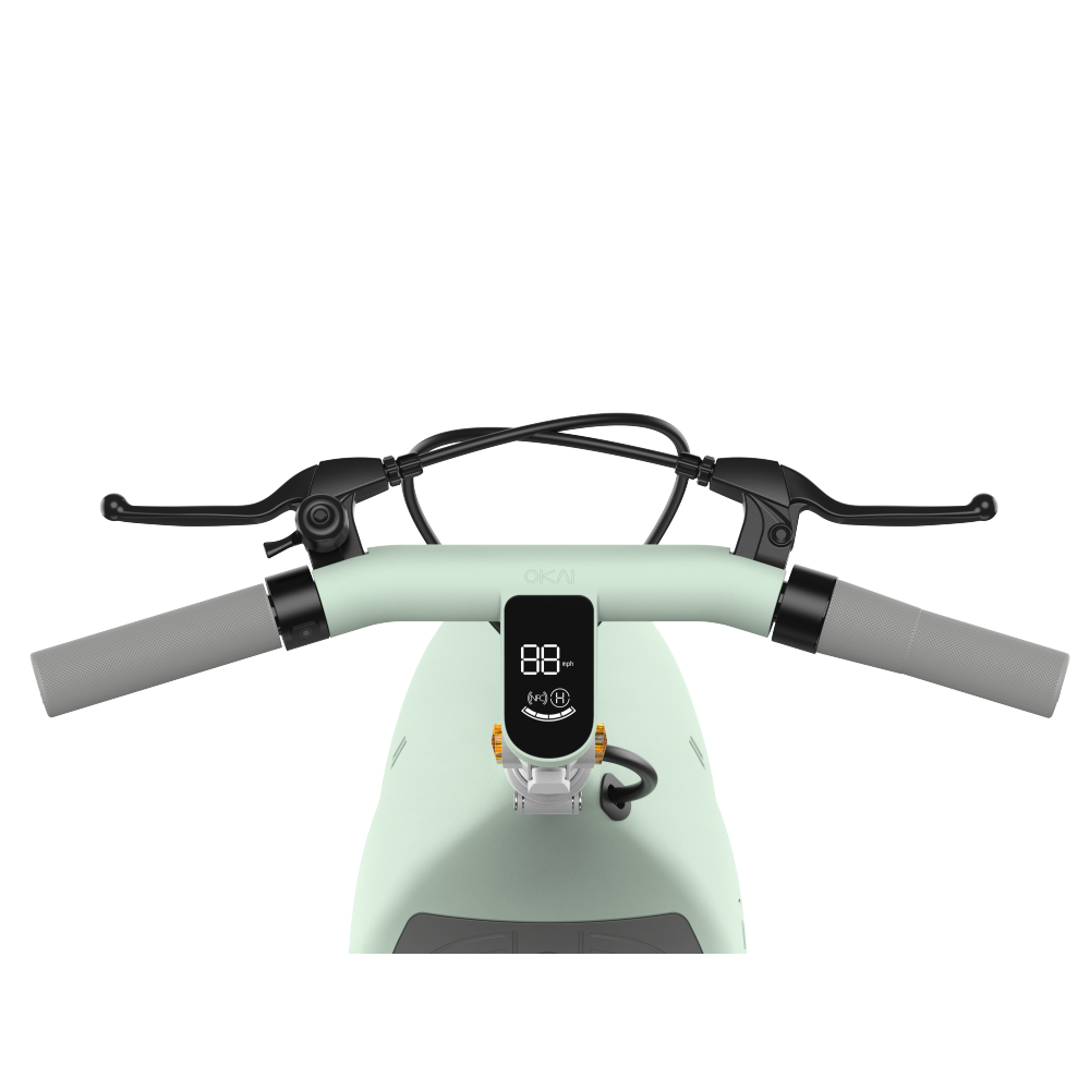 Electric Scooter with Foldable Seat w/35 Miles Operating Range & 15.5mph Max Speed - Green