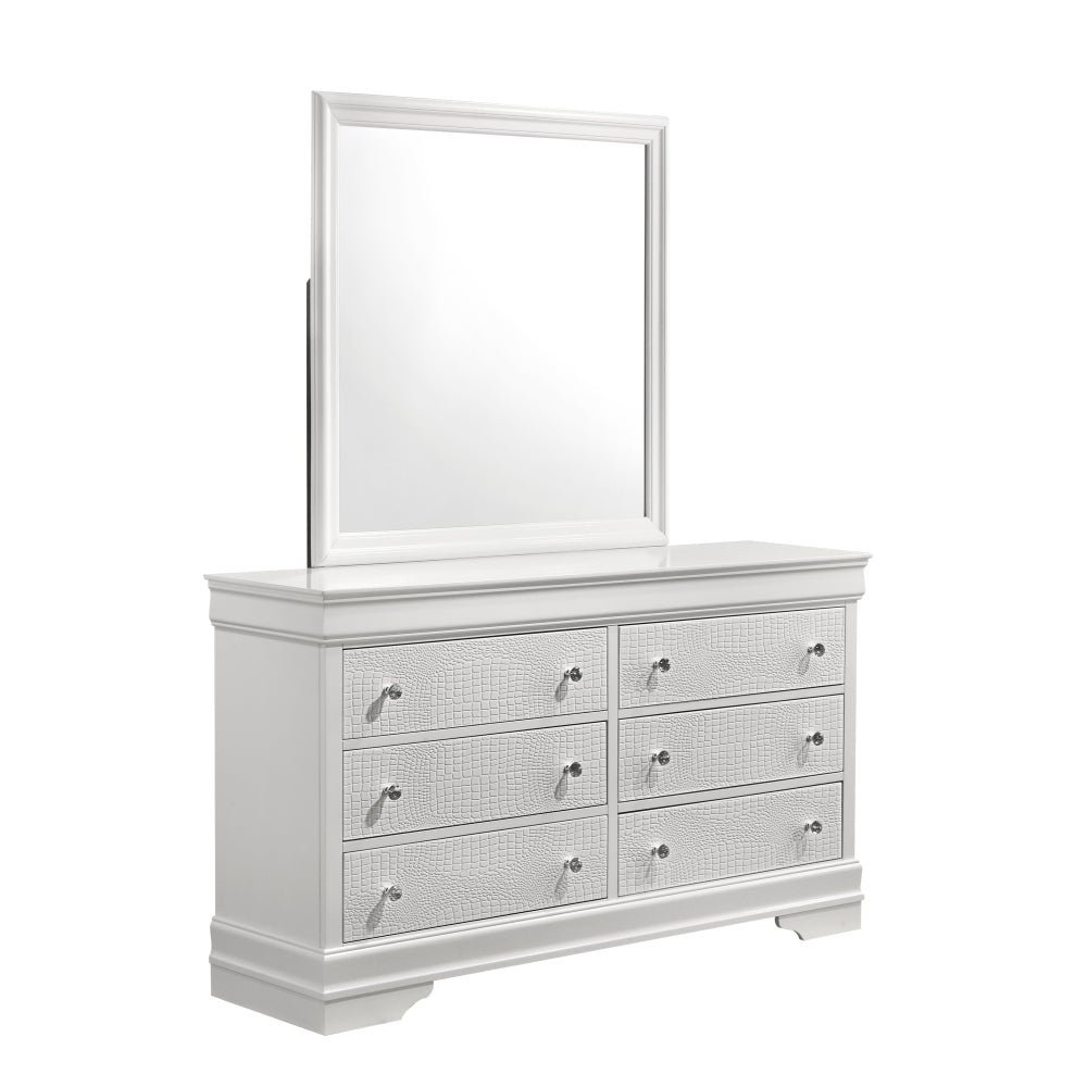 Blaze Modern Style Mirror Made with Wood in White (Only Mirror) same as G150108719 ( NJ inventory)