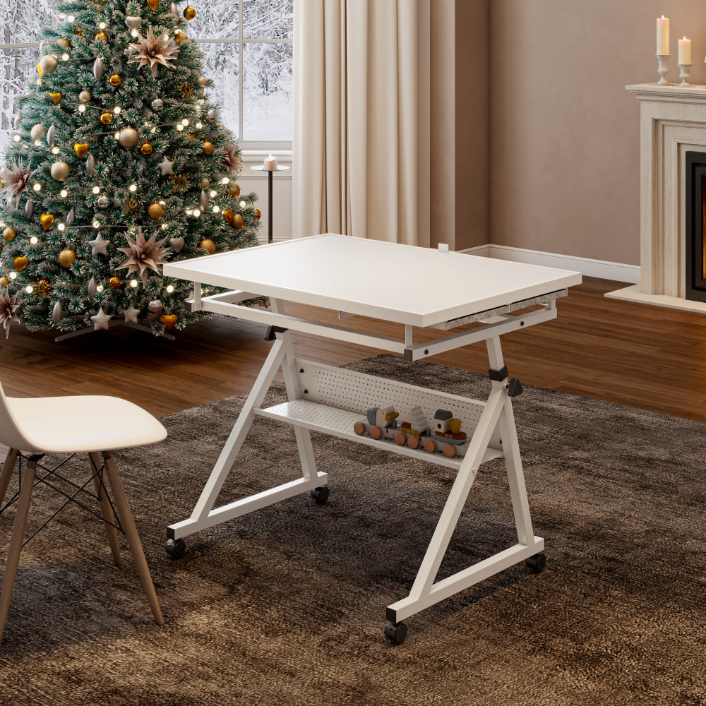 1500 pieces Jigsaw Puzzle metal Table board for adults gift with 4 trays(white)