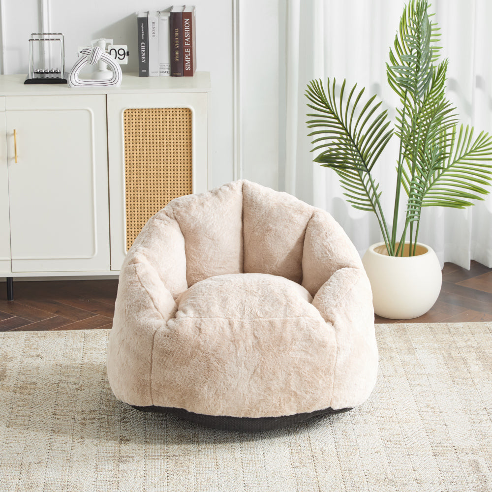 Latina Indoor Foldbable Bean Bag Lounge chair, Light Gray
