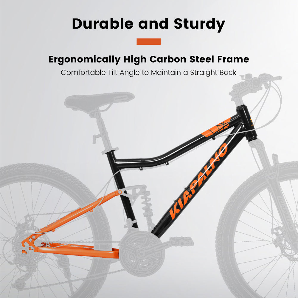 A26336-26 Inch steel Frame Shock Fork Plus Shock Absorber 21-speed Unisex Mountain Bike