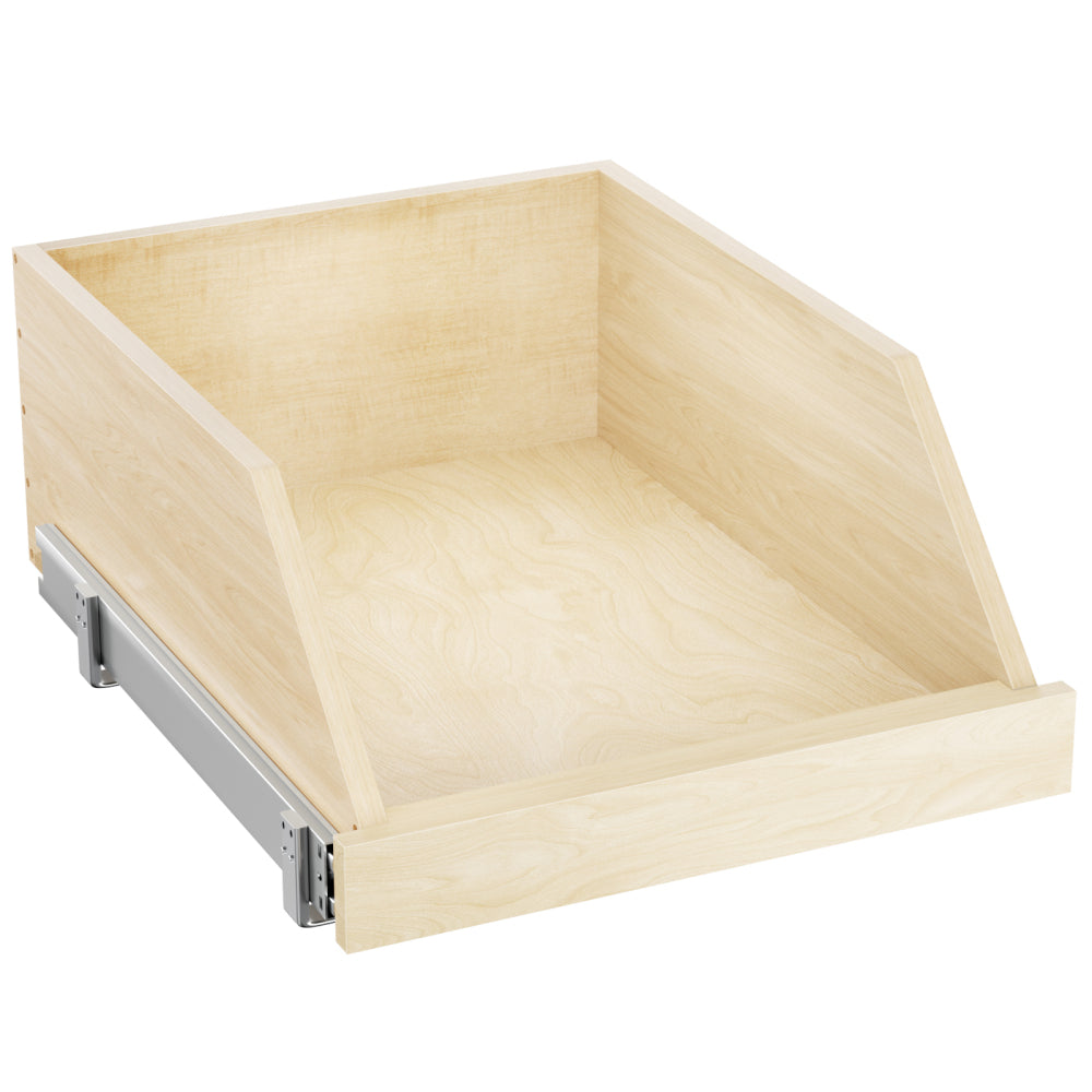 Pull Out Cabinet Organizer High Drawer 16½" W x 21" D Hard Close Wood Slide Out Shelves Cabinet Storage and Organizer with Full Extension Rail Slides Pull Out Drawer for Kitchens Cabinet Pantry