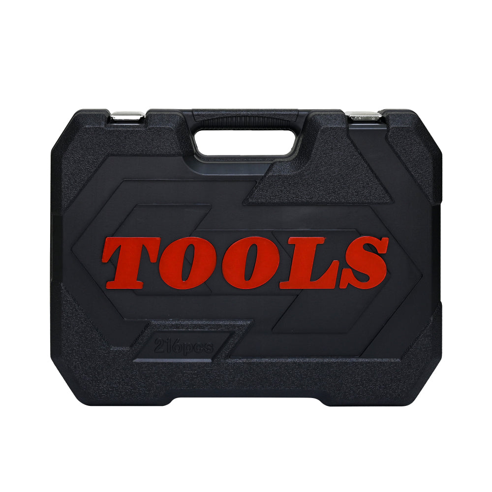 Tool Kit and Socket Wrench Set 216pcs - Basic Portable Manual Repair Tool Set for Home Use, Includes Case and Ratchet Wes and Wrenches, Suitable for Men and Women
