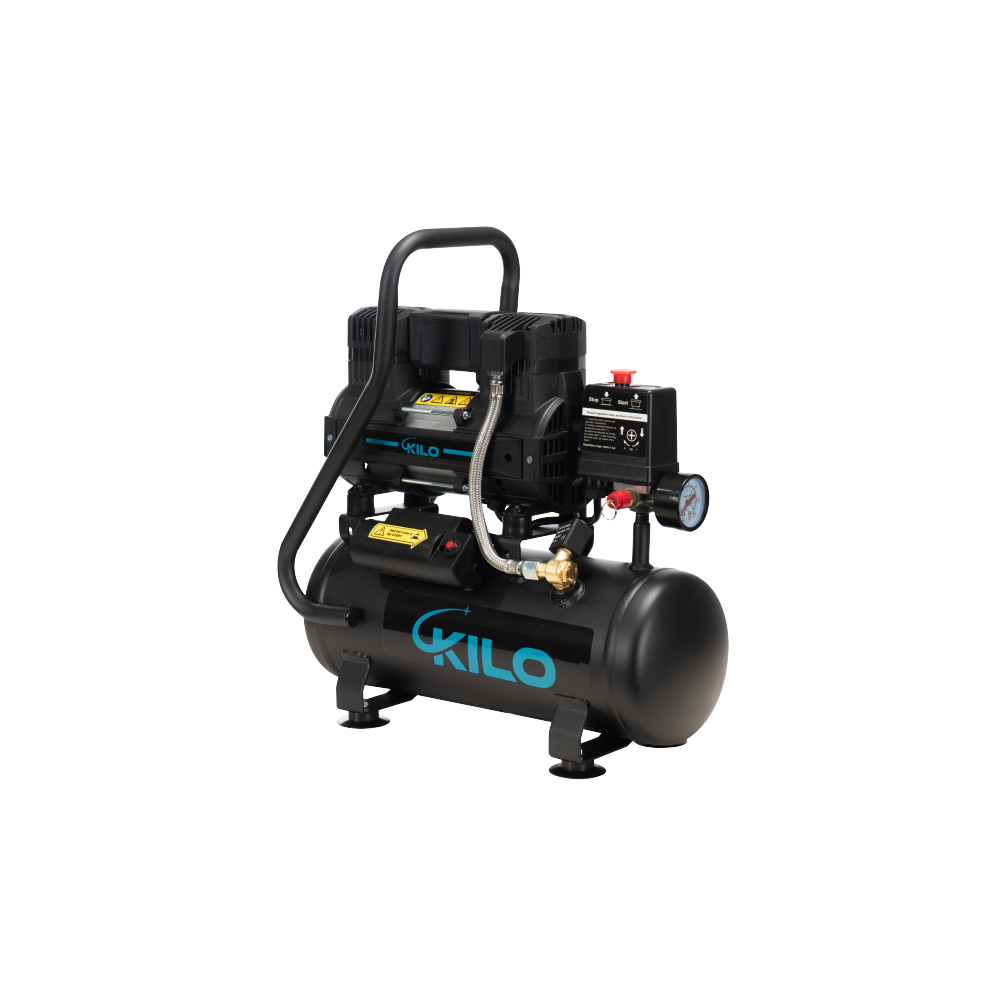 2 Gallon Oil Free Air Compressor, 1.0HP,  Max.100 PSI Pressure, 65dB Ultra Quiet Compressor for Auto Repair, Tire Inflation, Spray Painting, Woodwork Nailing