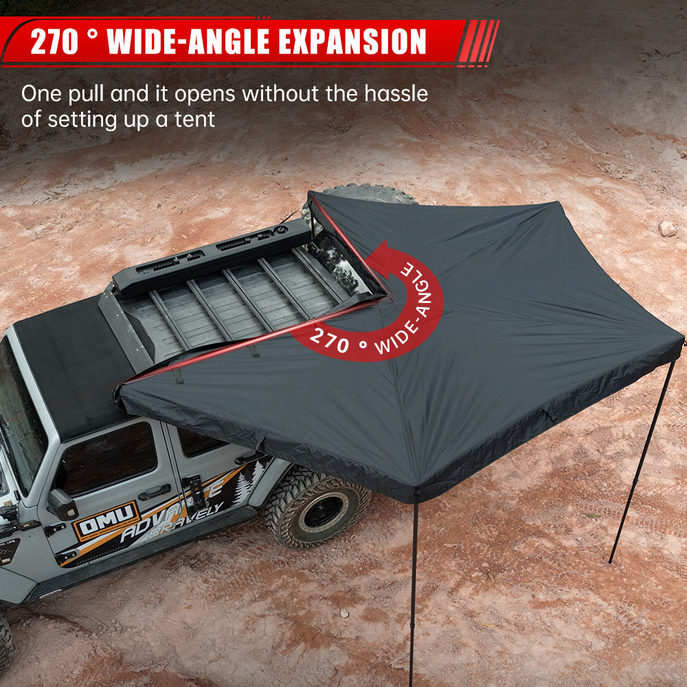 Overland 270 Degree Awning House Tent for Driver Side, Only Top Awning  Not Include Side wall