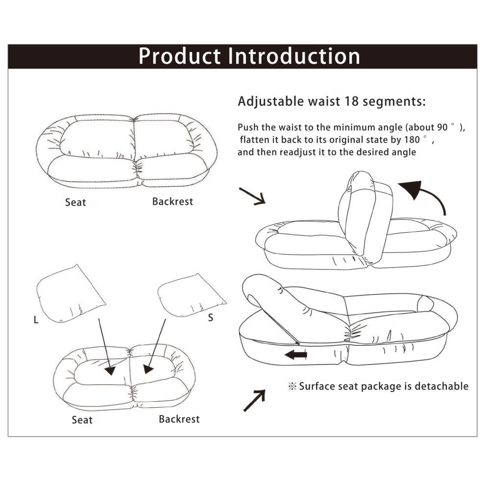 Triple Fold Down Sofa Bed