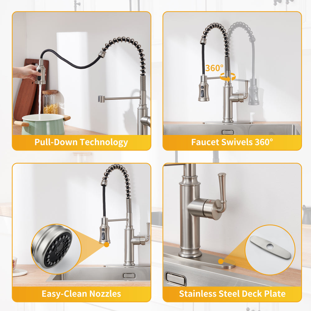 Modern Touchless Infrared Sensor Kitchen Faucet: Sleek Stainless Steel Hands-Free Design for Water-Saving & Hygienic Cooking