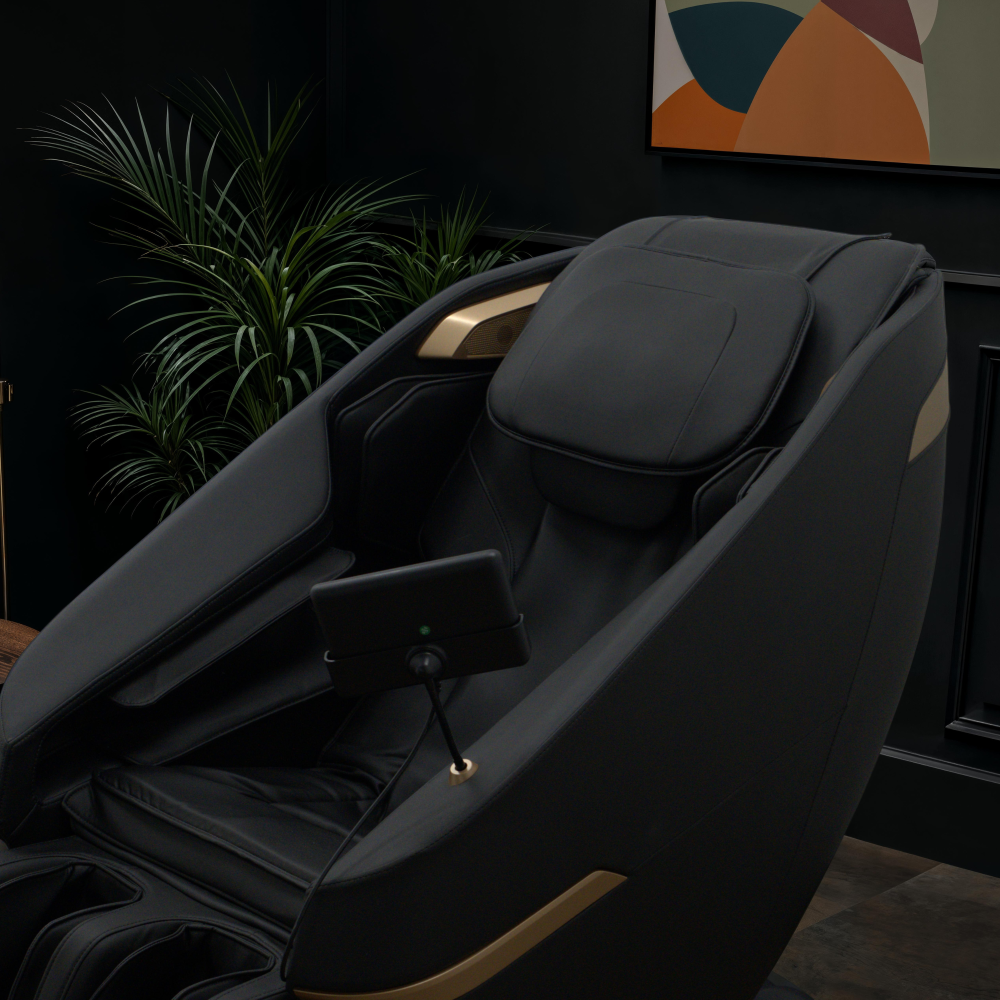 Global Home Black Massage Chair with a Tablet Controller