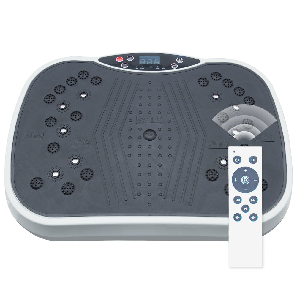 Vibration Plate Exercise Machine - Whole Body Workout Vibration Fitness Platform, Home Training Equipment for Weight Loss & Toning Grey
