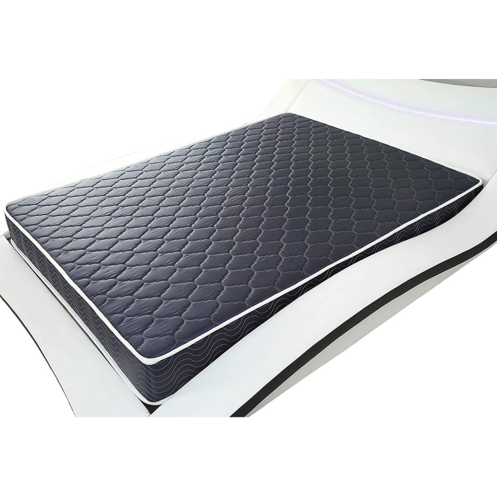 6-inch waterproof high-density foam mattress with navy blue diamond-quilted breathable fabric. Quilting ensures both style and airflow for cool sleep.Twin size.