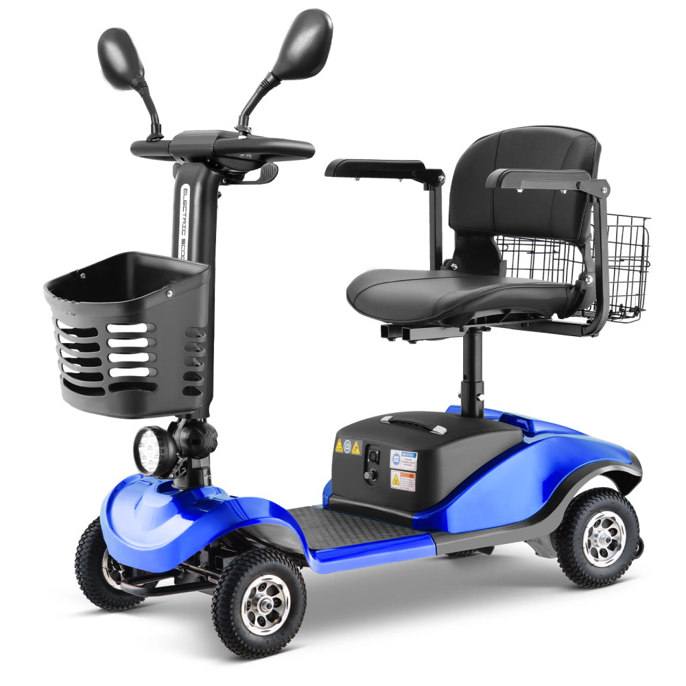 Folding Mobility Scooter for Adult - HEINSY Powered Mobility Scooter All Terrain Motorized Scooter Collapsible with 350W Motor, 12V20AH Dual Lead-Acid Batteries, Ideal for Elderly, Seniors, and Adults