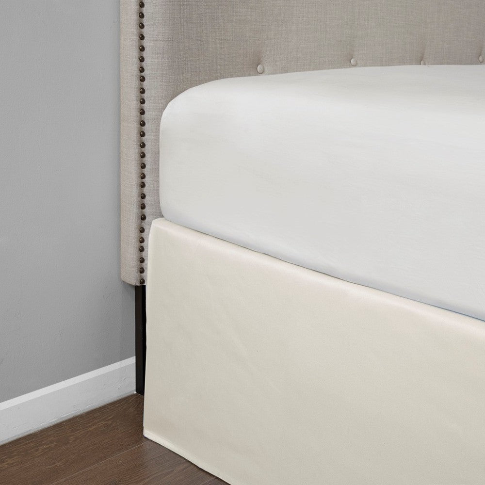 Wrap Around Adjustable Bedskirt Ivory One Size