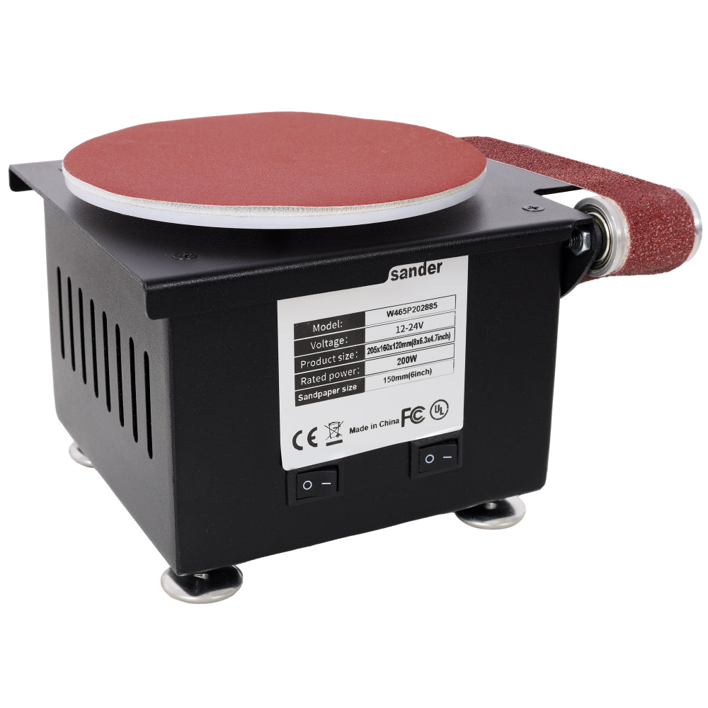 2 in 1 Mini Belt Disc Sander,Bench Grinder Small Spindle Sander Machine for Wood Metal Stone Diy Grinding,Adjustable Speed Electric Sander